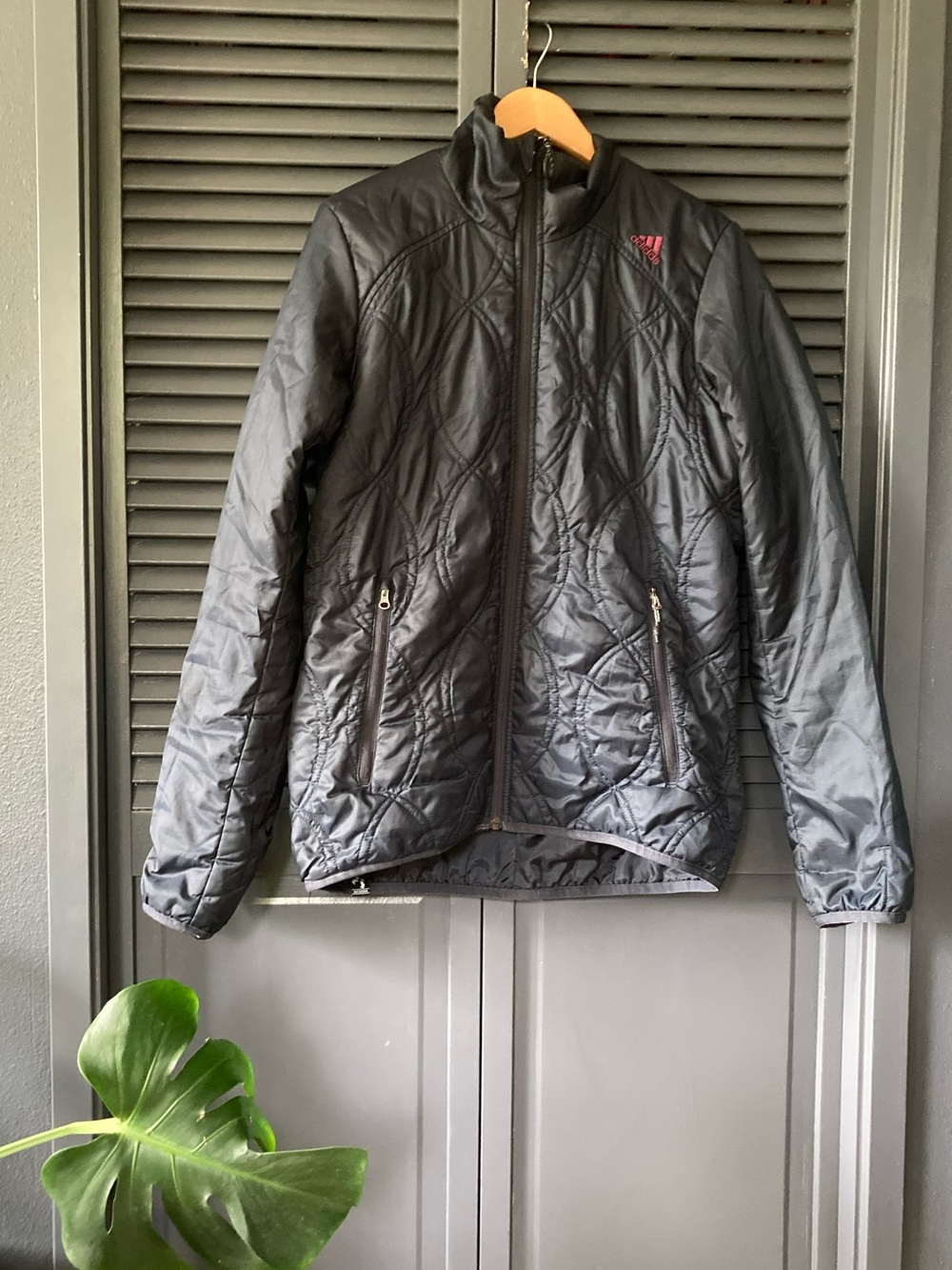 adidas navy Quilted Puffer Jacket